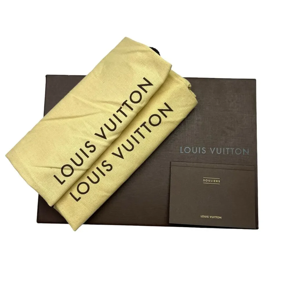 LOUIS VUITTON Ibiza LV Monogram Canvas Espadrille Wedges Sandals EU 40 US 10